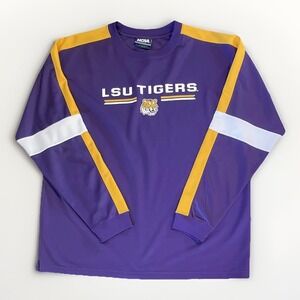 LSU Tigers Baseball Batters Warm Up Crewneck Long Sleeve Shirt Men's XL
